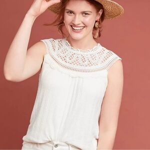NWOT Anthropologie Meadow Rue Sierra Crochet Top
